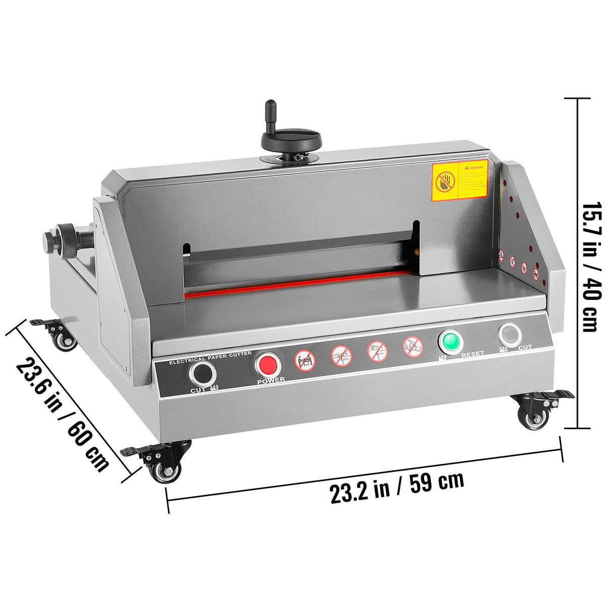 Electric Paper Cutter, 13" /330.2mm Cutting Width, 1.57"/40mm Cutting Thickness, Desktop Paper Cutting Machine with Button Control, Electric Paper Trimmer for Office, School, Printing Plant