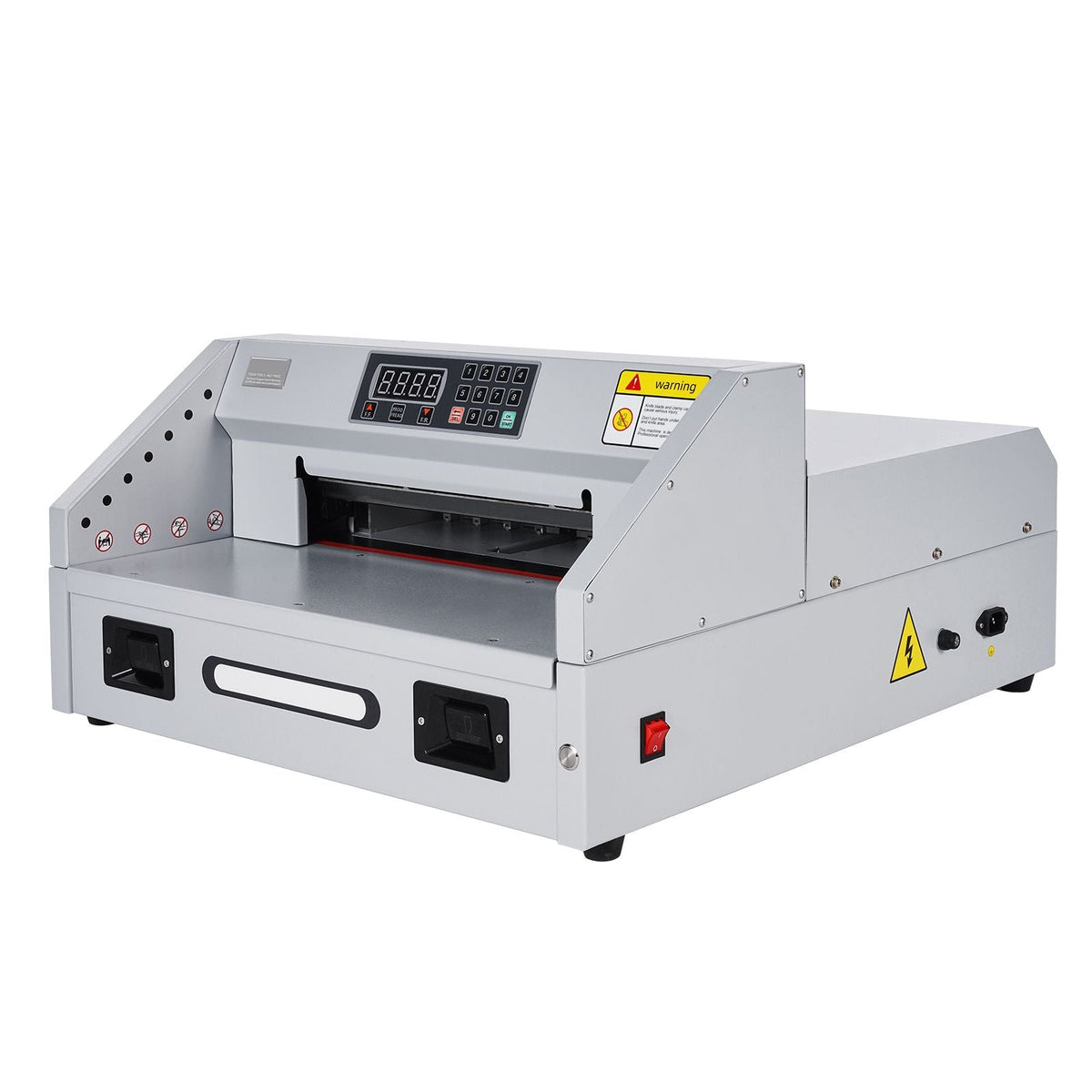 Electric Paper Cutter, 300W Heavy Duty Paper Cutter Machine 11.8 in / 330 mm Cutting Width, 1.5 in / 38 mm Cutting Thickness, Electric Guillotine Trimmer with Casters & Infrared Function