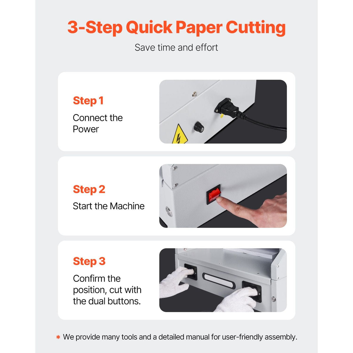 Electric Paper Cutter, 300W Heavy Duty Paper Cutter Machine 11.8 in / 330 mm Cutting Width, 1.5 in / 38 mm Cutting Thickness, Electric Guillotine Trimmer with Casters & Infrared Function