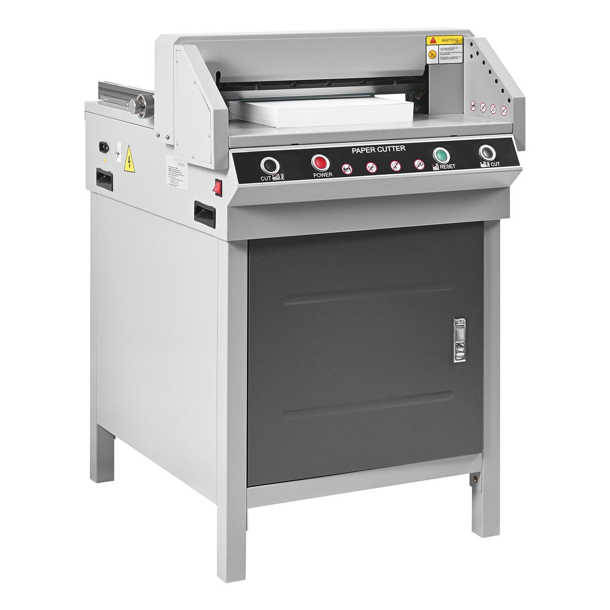 Electric Paper Cutter, Heavy Duty Metal Paper Cutter Machine, 17.72 inch Cutting Width, 1.57 inch Cutting Thickness, Electric Guillotine Trimmer with Infrared Function and Spare Blade