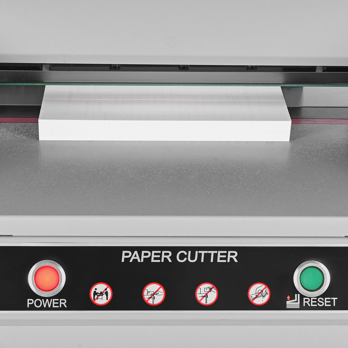 Electric Paper Cutter, Heavy Duty Metal Paper Cutter Machine, 17.72 inch Cutting Width, 1.57 inch Cutting Thickness, Electric Guillotine Trimmer with Infrared Function and Spare Blade