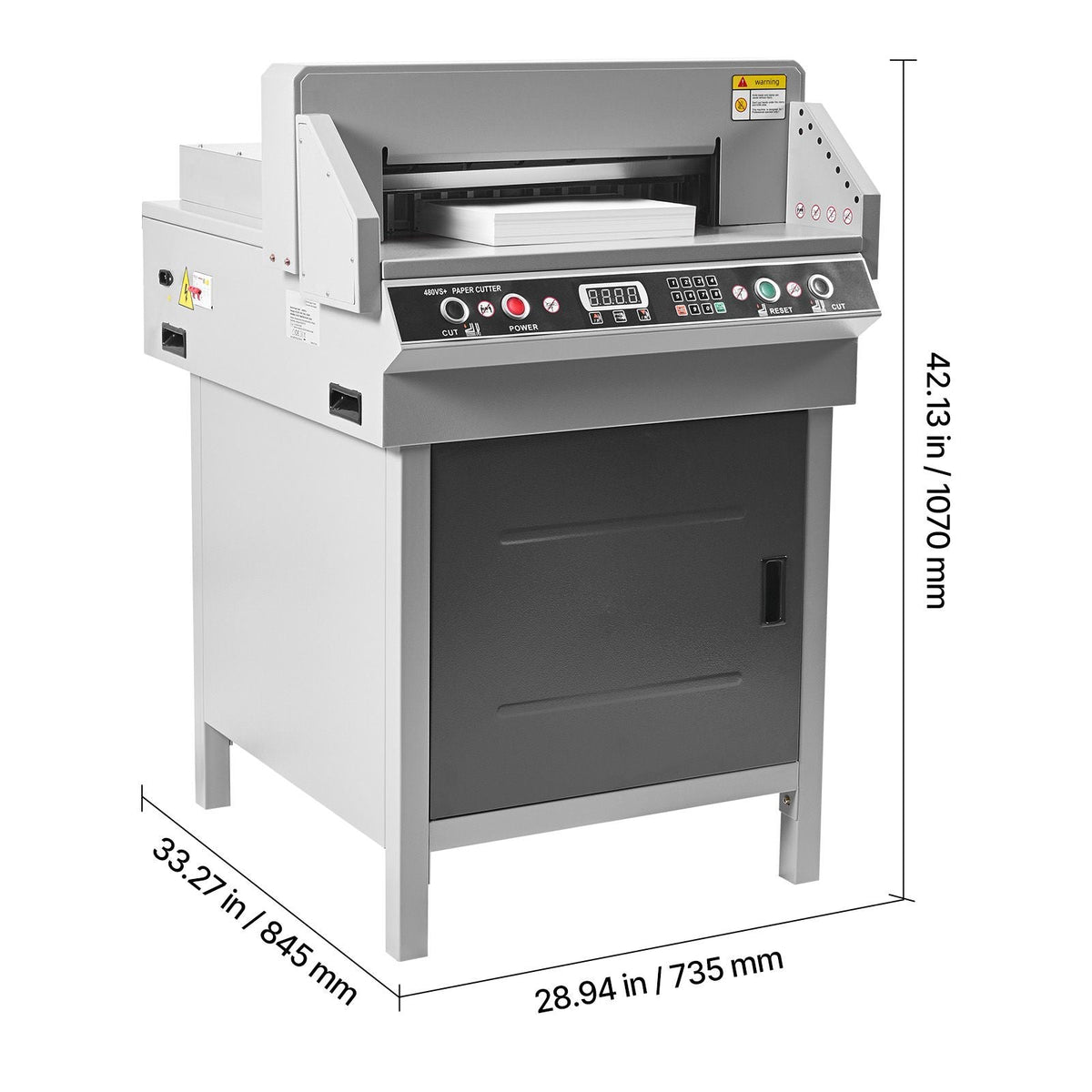 Electric Paper Cutter, Heavy Duty Metal Paper Cutter Machine, 18.9 inch Cutting Width, 1.97 inch Cutting Thickness, Electric Hydraulic Guillotine Trimmer with Infrared Function & Spare Blade