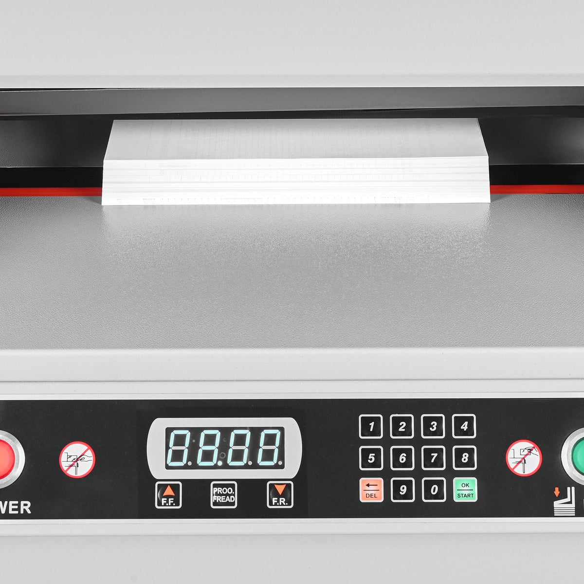 Electric Paper Cutter, Heavy Duty Metal Paper Cutter Machine, 18.9 inch Cutting Width, 1.97 inch Cutting Thickness, Electric Hydraulic Guillotine Trimmer with Infrared Function & Spare Blade