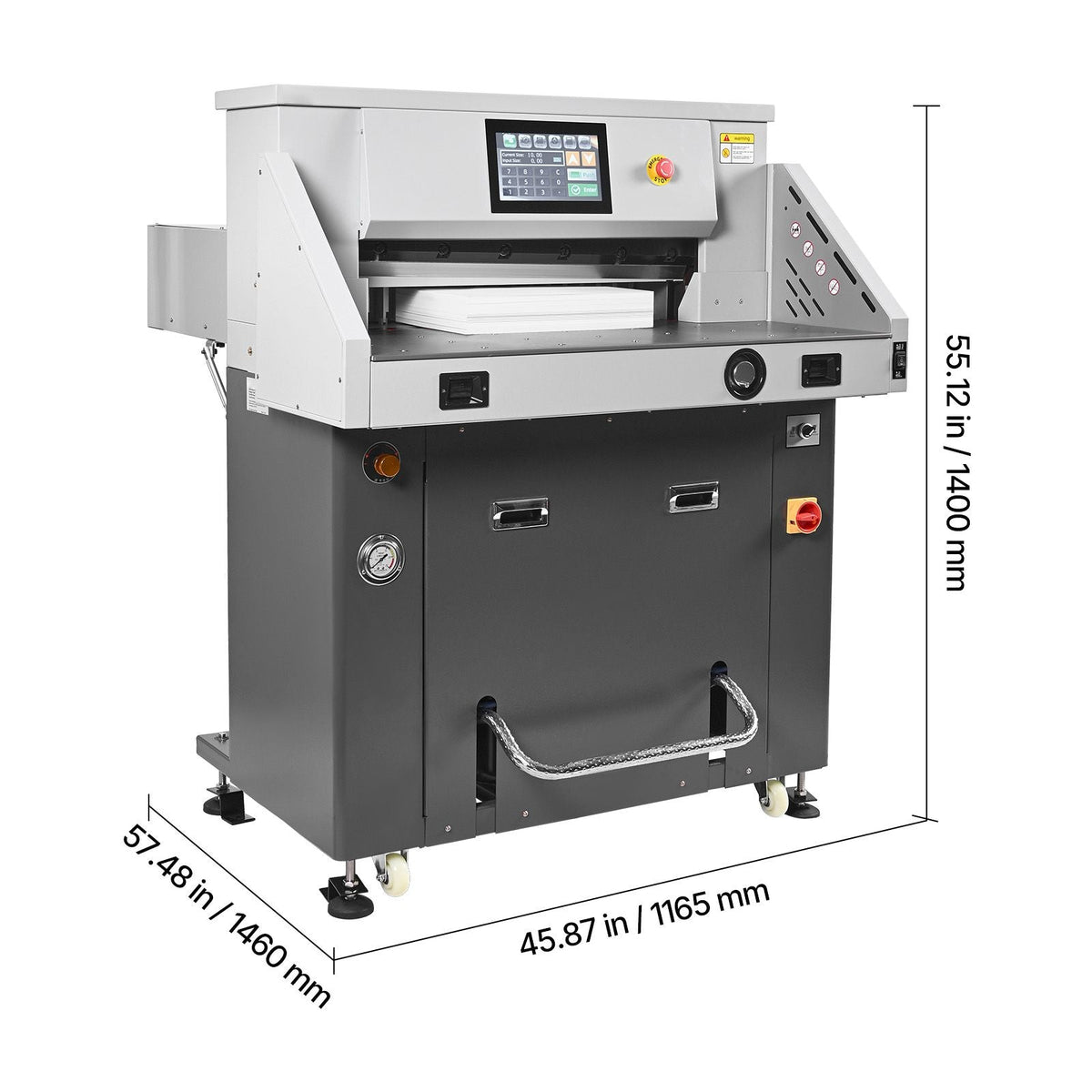Electric Paper Cutter, Metal Hydraulic Paper Cutter Machine, 28 inch Cutting Width, 3.03 inch Cutting Thickness, Large Size Electric Guillotine Trimmer with Infrared Function and Spare Blade