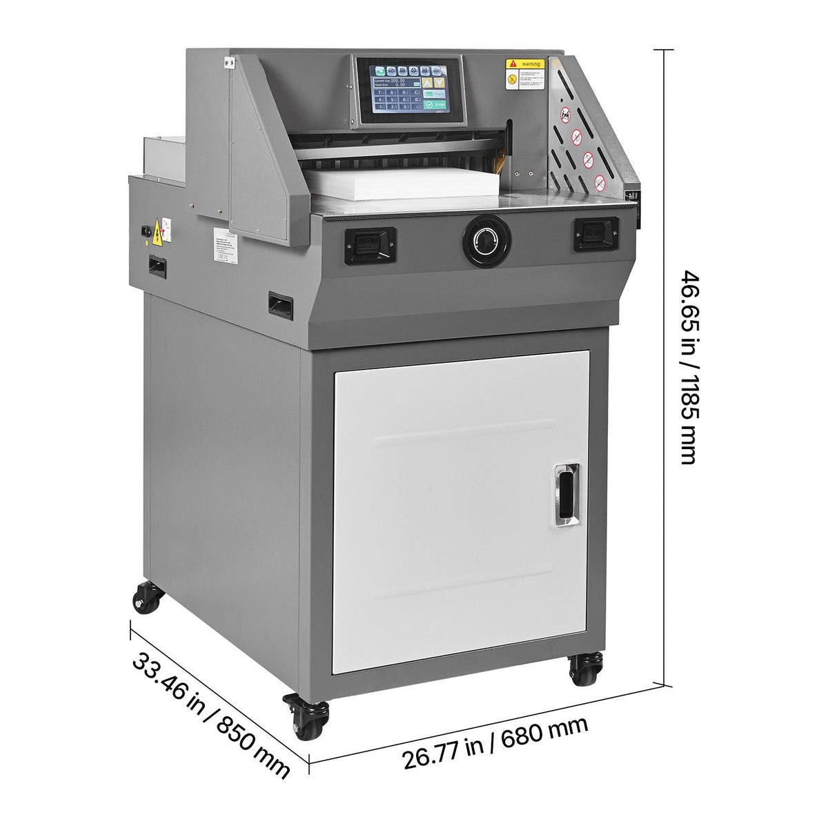 Electric Paper Cutter, Metal Programmable Paper Cutter Machine, 17.99 inch Cutting Width, 2.28 inch Cutting Thickness, Electric Hydraulic Guillotine Trimmer with Infrared Function & Spare Blade