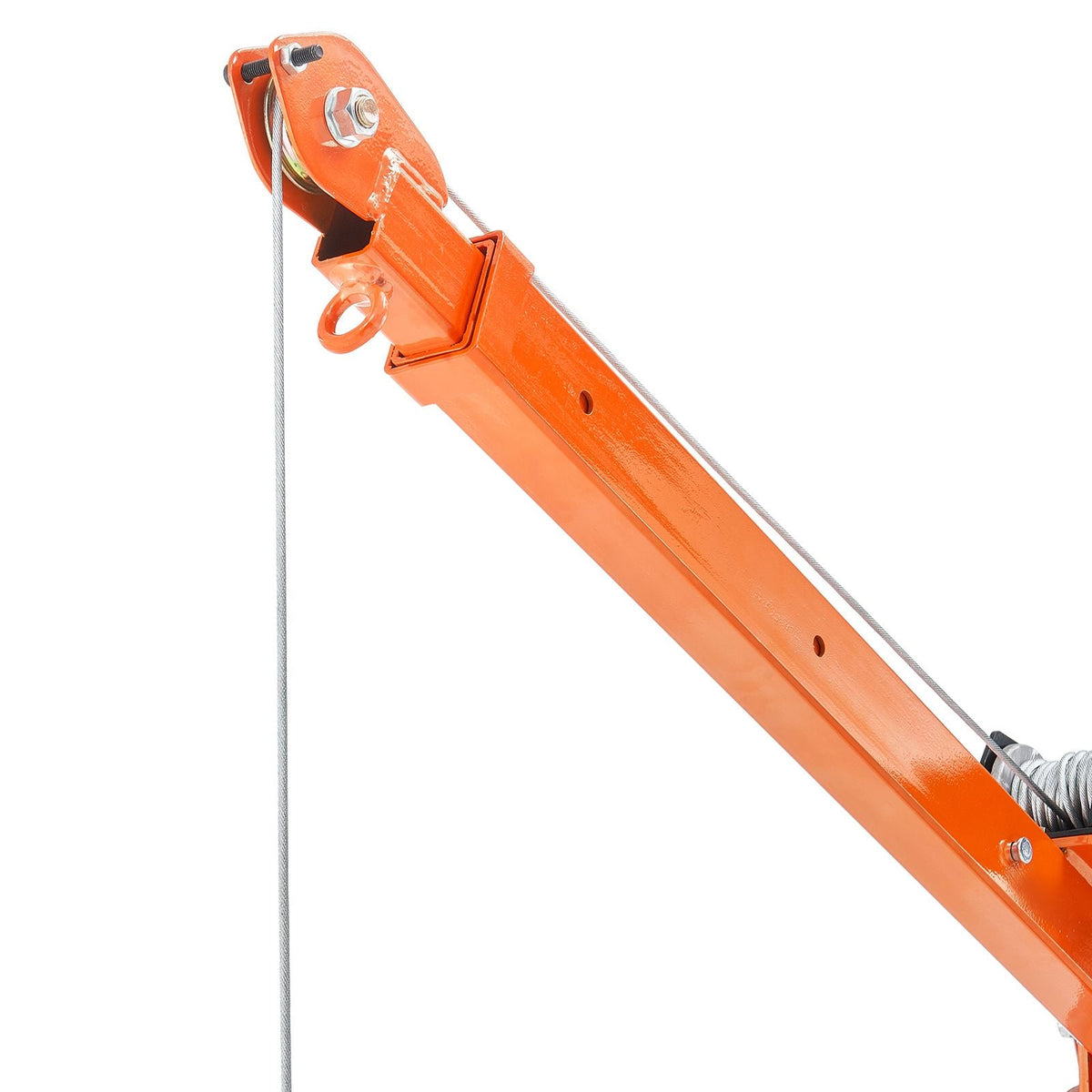 Electric Pickup Truck Crane, 1100 lbs, Folding Truck-Mounted Bed Crane with Electric Winch 3500 lbs, Steel Pickup Truck Jib Crane Hoist 360° Swivel for Lifting Goods in Construction, Factory