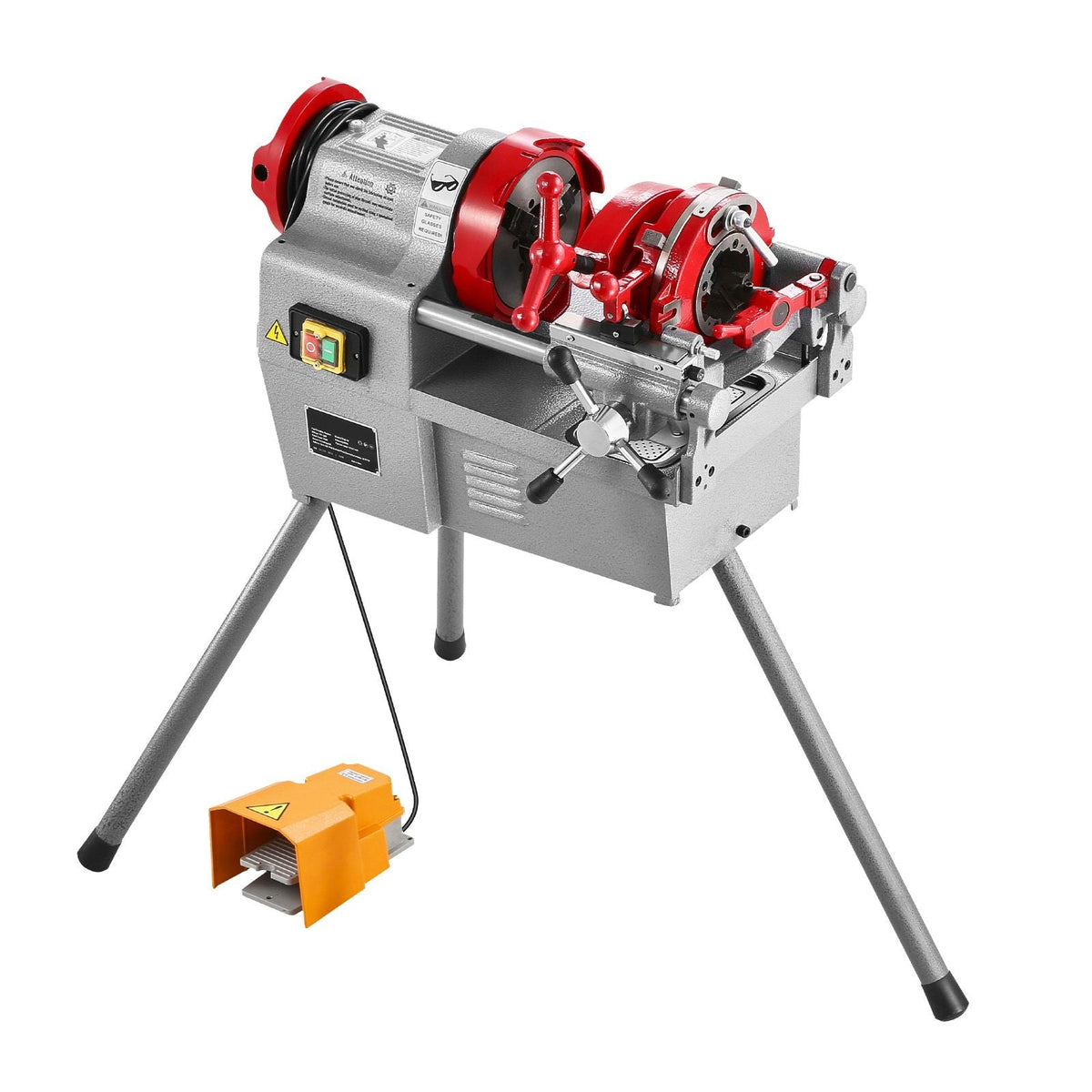 Electric Pipe Threader Machine, 750W 28RPM Threading Cutting Machine, 1/2 to 2 inch Pipes Threading Cutter Tool with Foot Pedal for Plumbing, Automotive Repairs, Metalworking