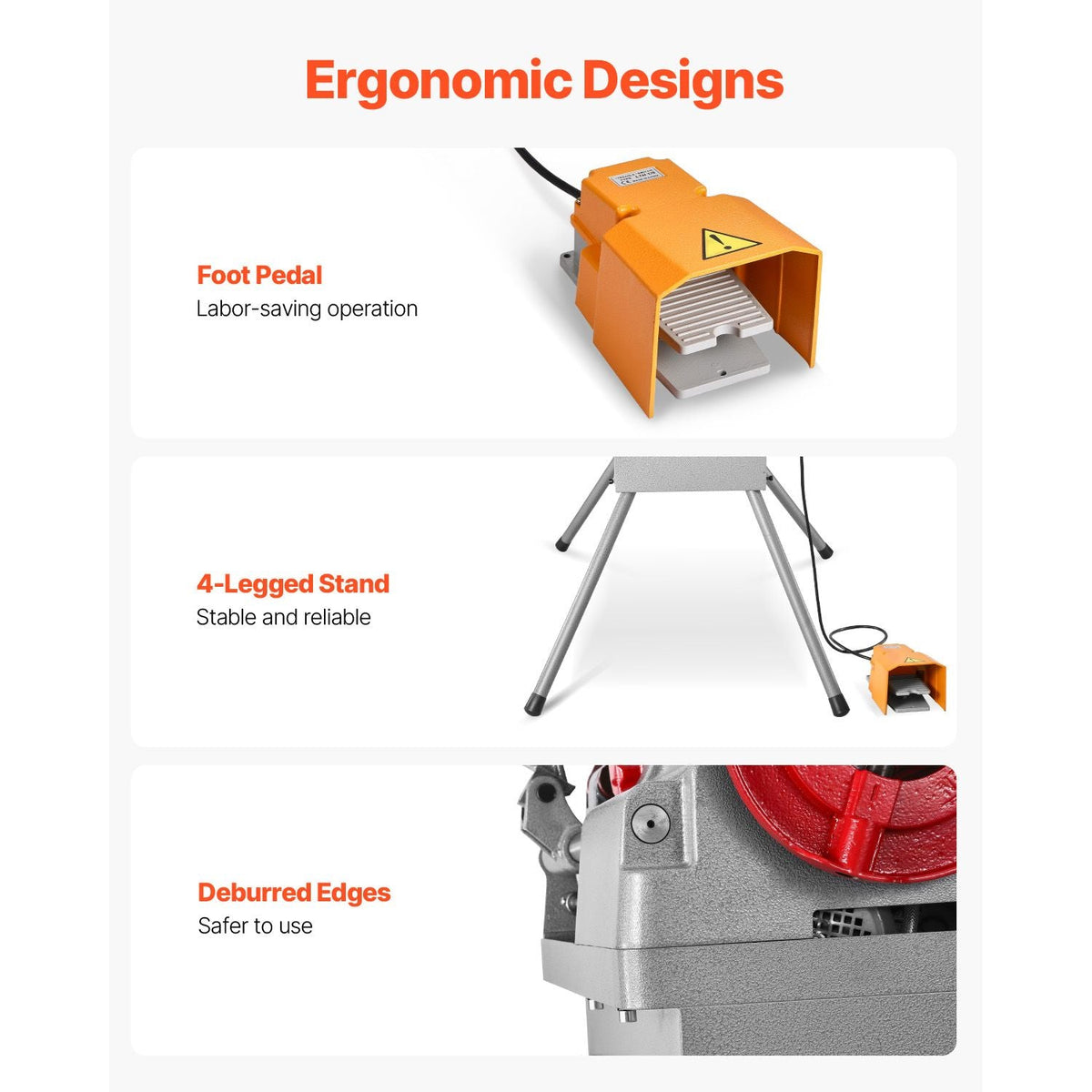 Electric Pipe Threader Machine, 900W 2-Speed Threading Cutting Machine, 1/2 to 4 inch Pipes Threading Cutter Tool with Foot Pedal for Plumbing, Automotive Repairs, Metalworking
