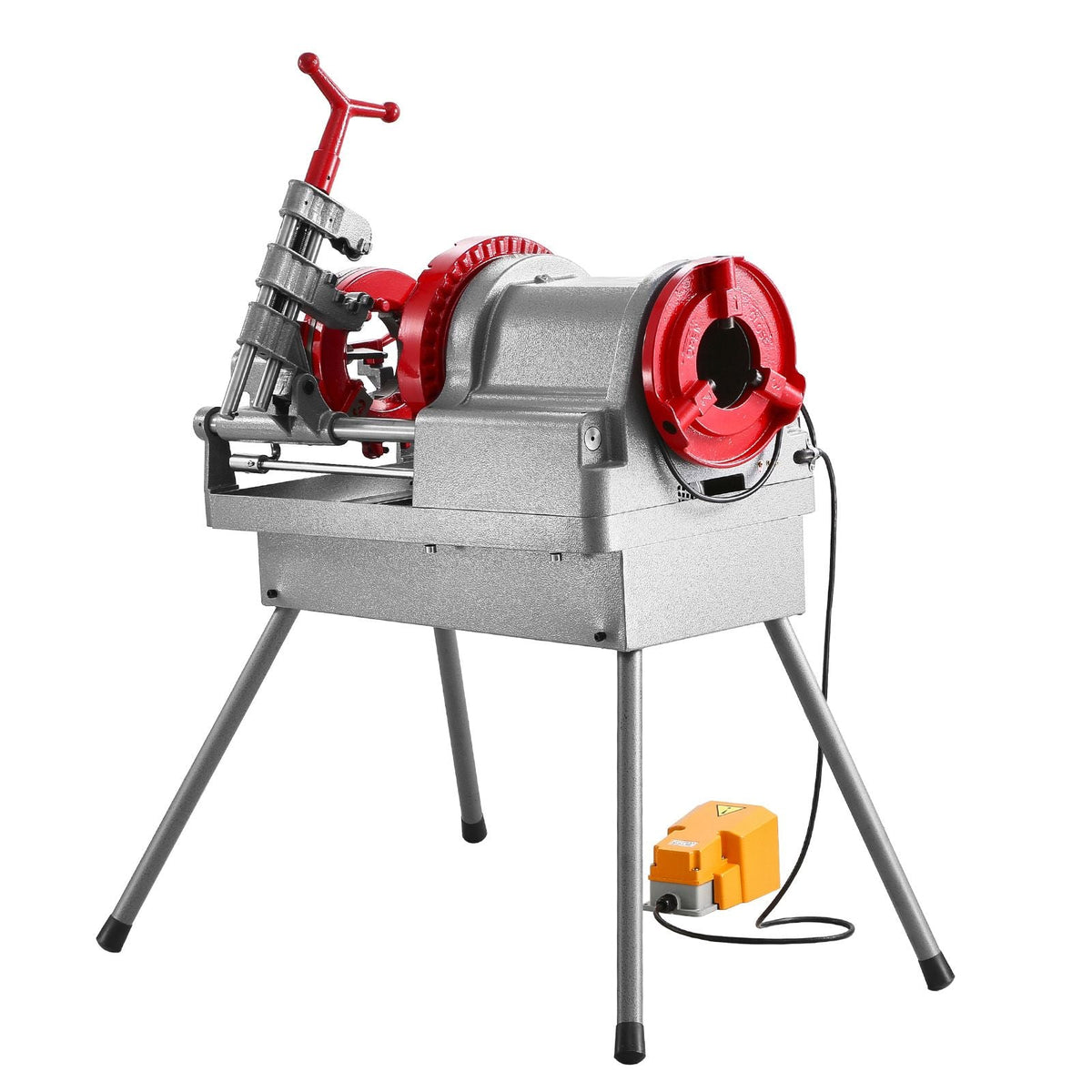 Electric Pipe Threader Machine, 900W 2-Speed Threading Cutting Machine, 1/2 to 4 inch Pipes Threading Cutter Tool with Foot Pedal for Plumbing, Automotive Repairs, Metalworking