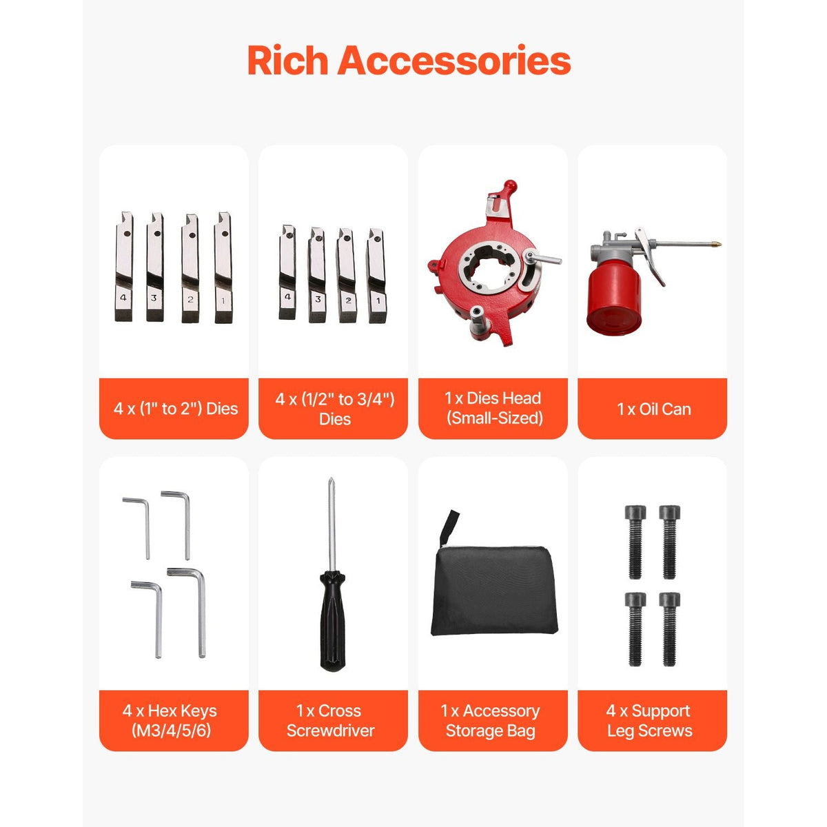 Electric Pipe Threader Machine, 900W 2-Speed Threading Cutting Machine, 1/2 to 4 inch Pipes Threading Cutter Tool with Foot Pedal for Plumbing, Automotive Repairs, Metalworking