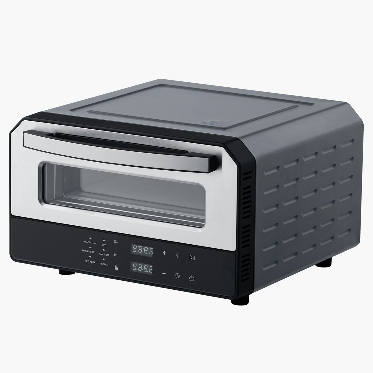 Electric Pizza Oven, Smart Pizzas Maker Indoor with 5 Preset, 12-Inch Countertop Pizza Cooker w/ Touch Screen, 750 Fahrenheit Max Temp, 2-Min Rpaid Baking Oven Thin & Crispy, Neapolitan, Frozen,