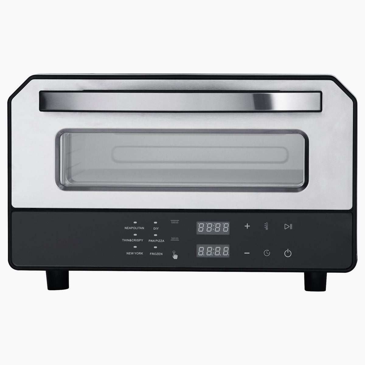 Electric Pizza Oven, Smart Pizzas Maker Indoor with 5 Preset, 12-Inch Countertop Pizza Cooker w/ Touch Screen, 750 Fahrenheit Max Temp, 2-Min Rpaid Baking Oven Thin & Crispy, Neapolitan, Frozen,