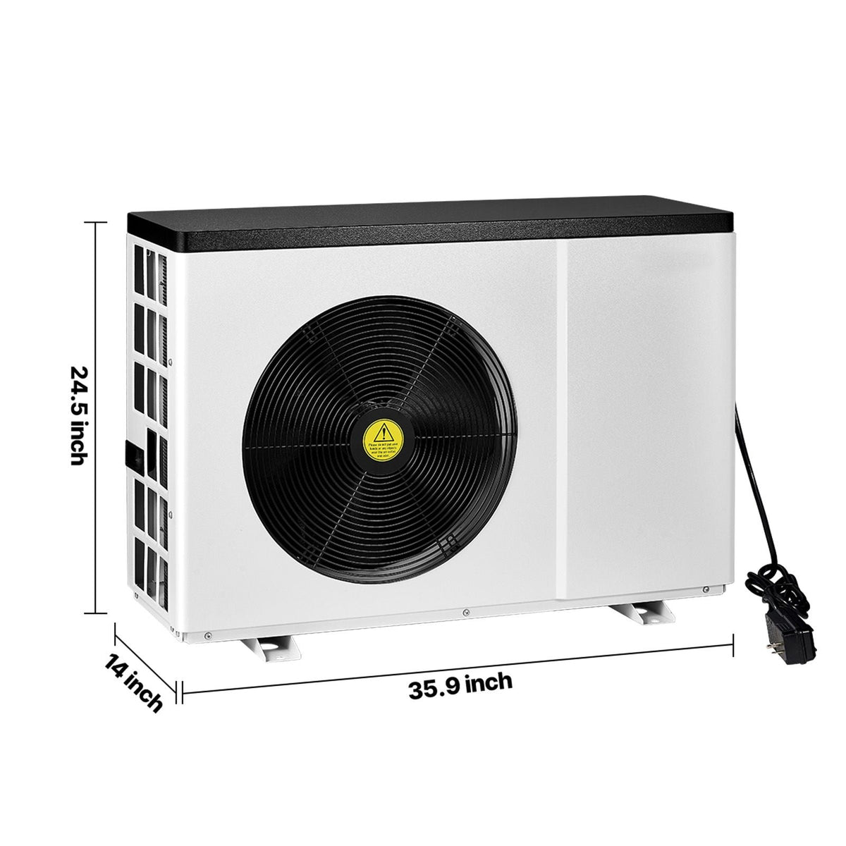 Electric Pool Heat Pump, 22250 BTU, Pool Heaters for 3171-6605GAL Above and In Ground Pools, Low Noise, Heating and Cooling Highly Efficient & Energy-Saving Pool Water Heater AC120V 60Hz