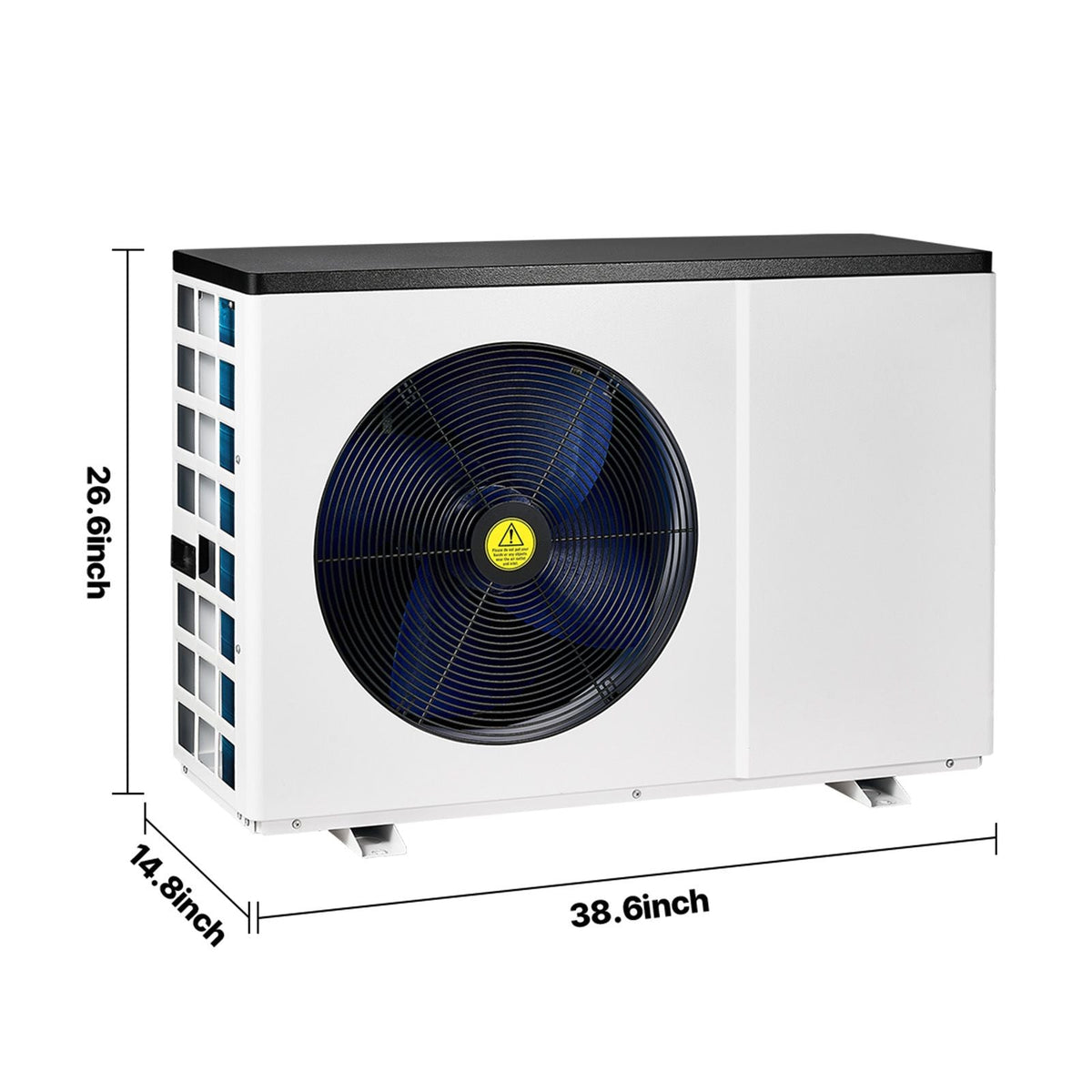 Electric Pool Heat Pump, 35830 BTU, Pool Heaters for 6605-13209GAL Above and In Ground Pools, Low Noise, Heating and Cooling Highly Efficient & Energy-Saving Pool Water Heater AC208-230V 60Hz