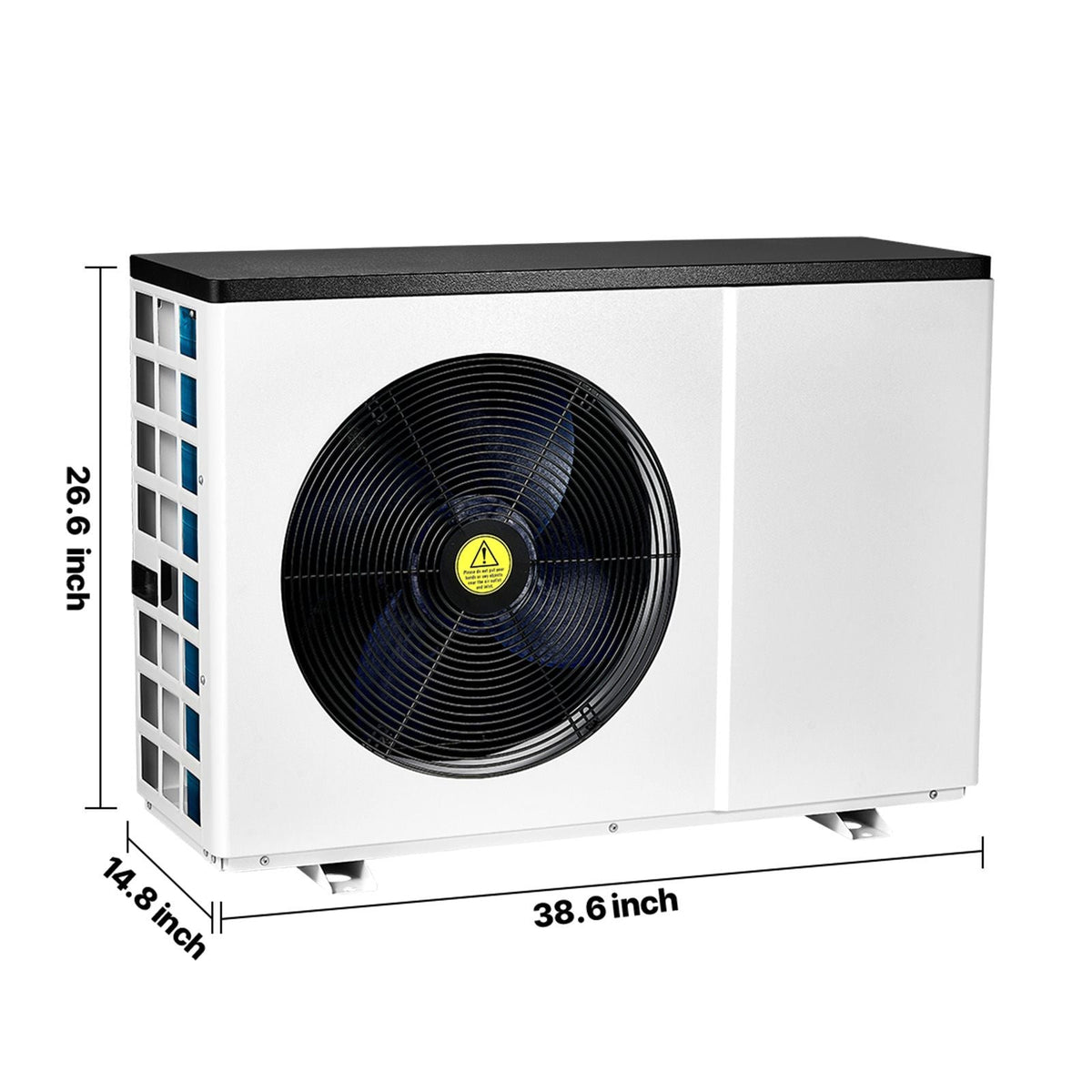 Electric Pool Heat Pump, 51200 BTU, Pool Heaters for 7926-15851GAL Above and In Ground Pools, Low Noise, Heating and Cooling Highly Efficient & Energy-Saving Pool Water Heater AC208-230V 60Hz