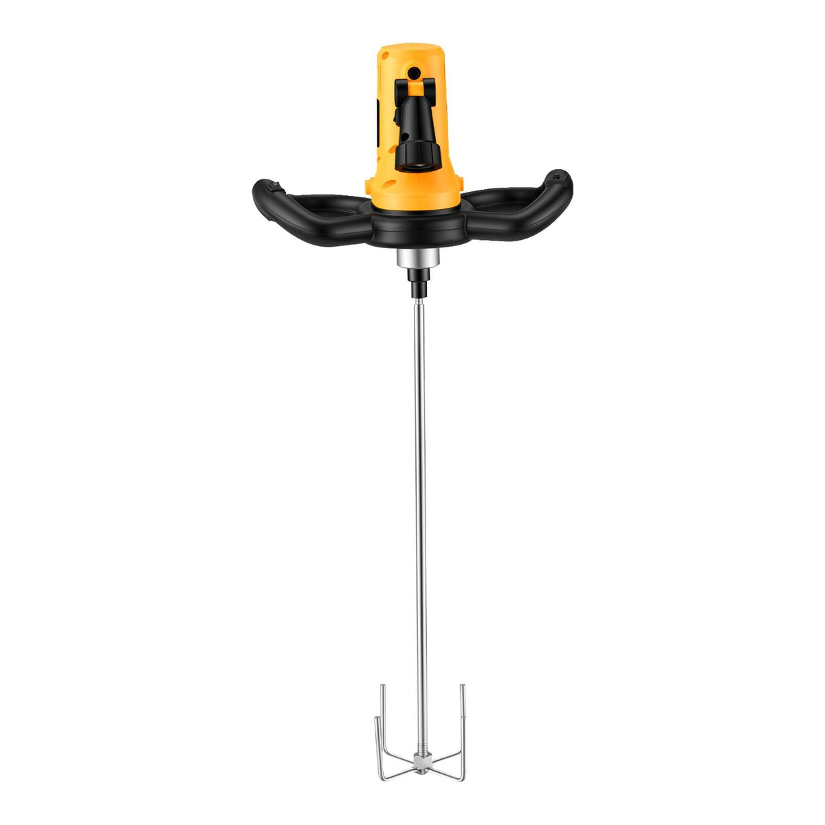 Electric Power Trowel, 800W Concrete Finishing Machine Corded with Mixing Rod, 6-Speed Adjustable 120–200 RPM, Steel & Plastic Trowel Discs, Extension Handle, Floor Smoothing Cement Finisher
