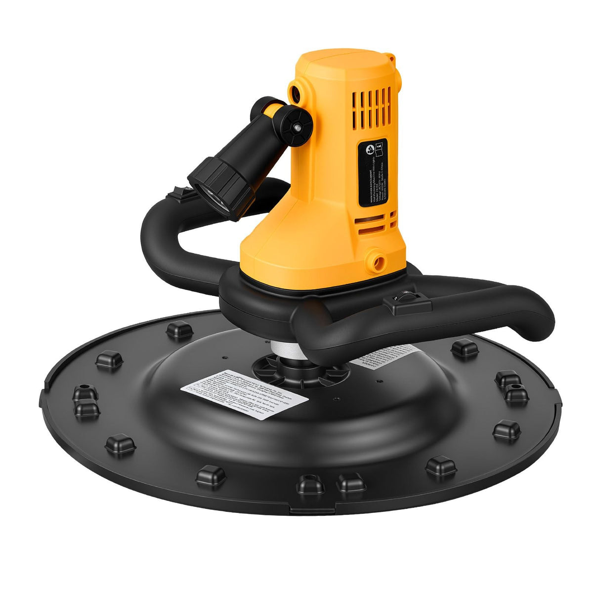Electric Power Trowel, 800W Concrete Finishing Machine Corded with Mixing Rod, 6-Speed Adjustable 120–200 RPM, Steel & Plastic Trowel Discs, Extension Handle, Floor Smoothing Cement Finisher