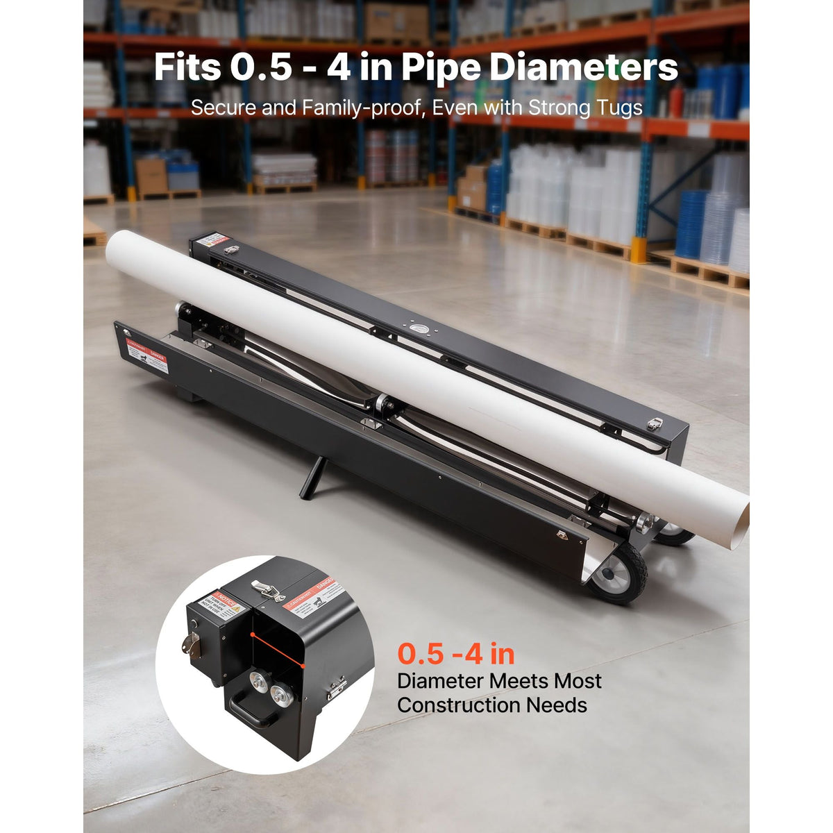 Electric PVC Conduit Heater, 1/2" to 4", 2200W Rapid and Even Heating, PVC Bender Heater Pipe Bending Tool with Carrying Handle, Easy to Use, for Construction Crews, DIY Enthusiasts, Workshop