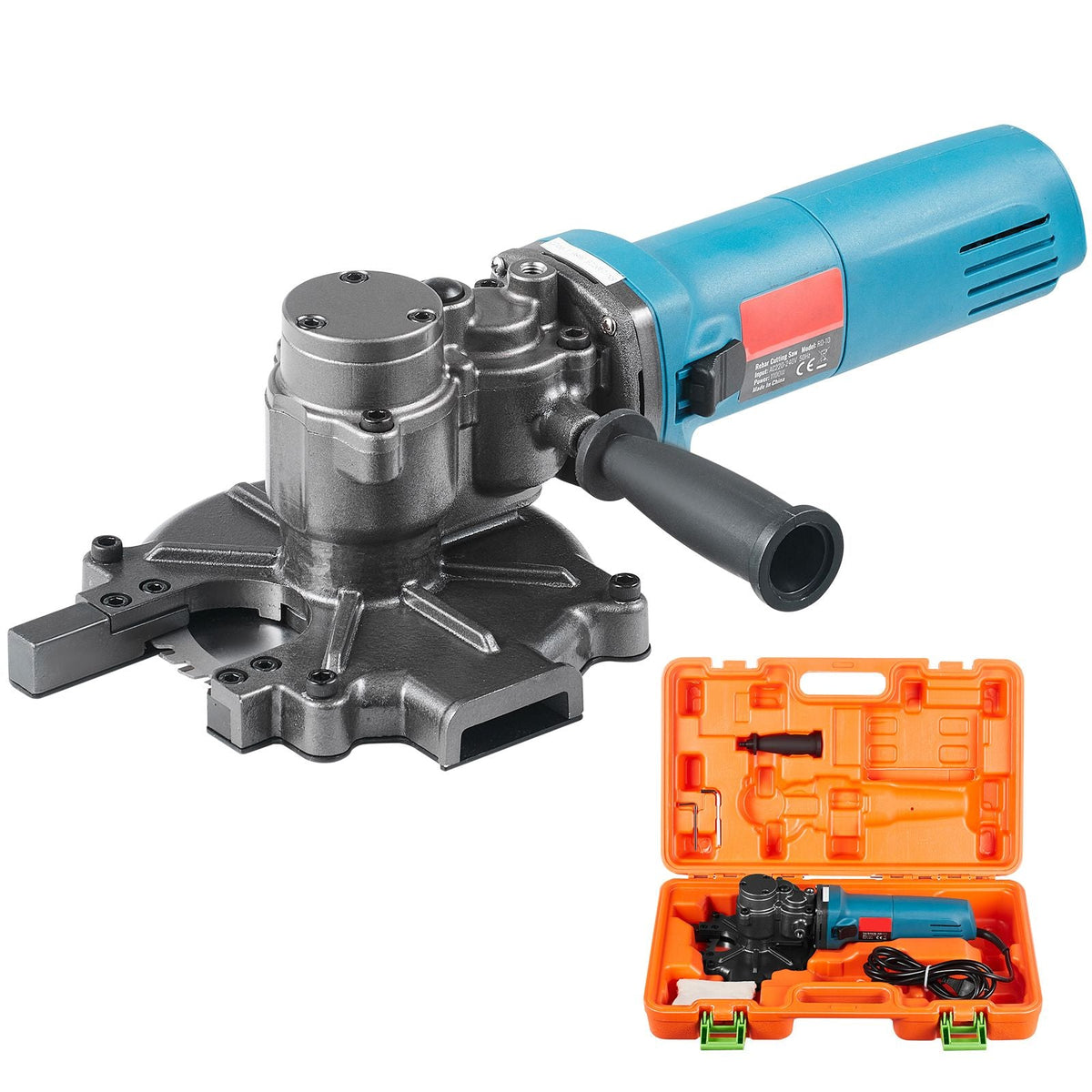 Electric Rebar Cutter, 1100W Portable Rebar Cutter, Cutting up to 3/2 inch (4-40mm) Rebar, High Power Steel Concrete Rebar Cutter with Auxiliary Small Handle Tool Case, RD-10