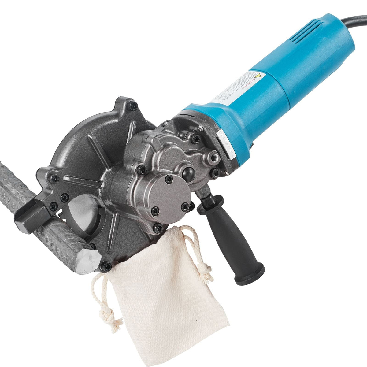 Electric Rebar Cutter, 1100W Portable Rebar Cutter, Cutting up to 3/2 inch (4-40mm) Rebar, High Power Steel Concrete Rebar Cutter with Auxiliary Small Handle Tool Case, RD-10