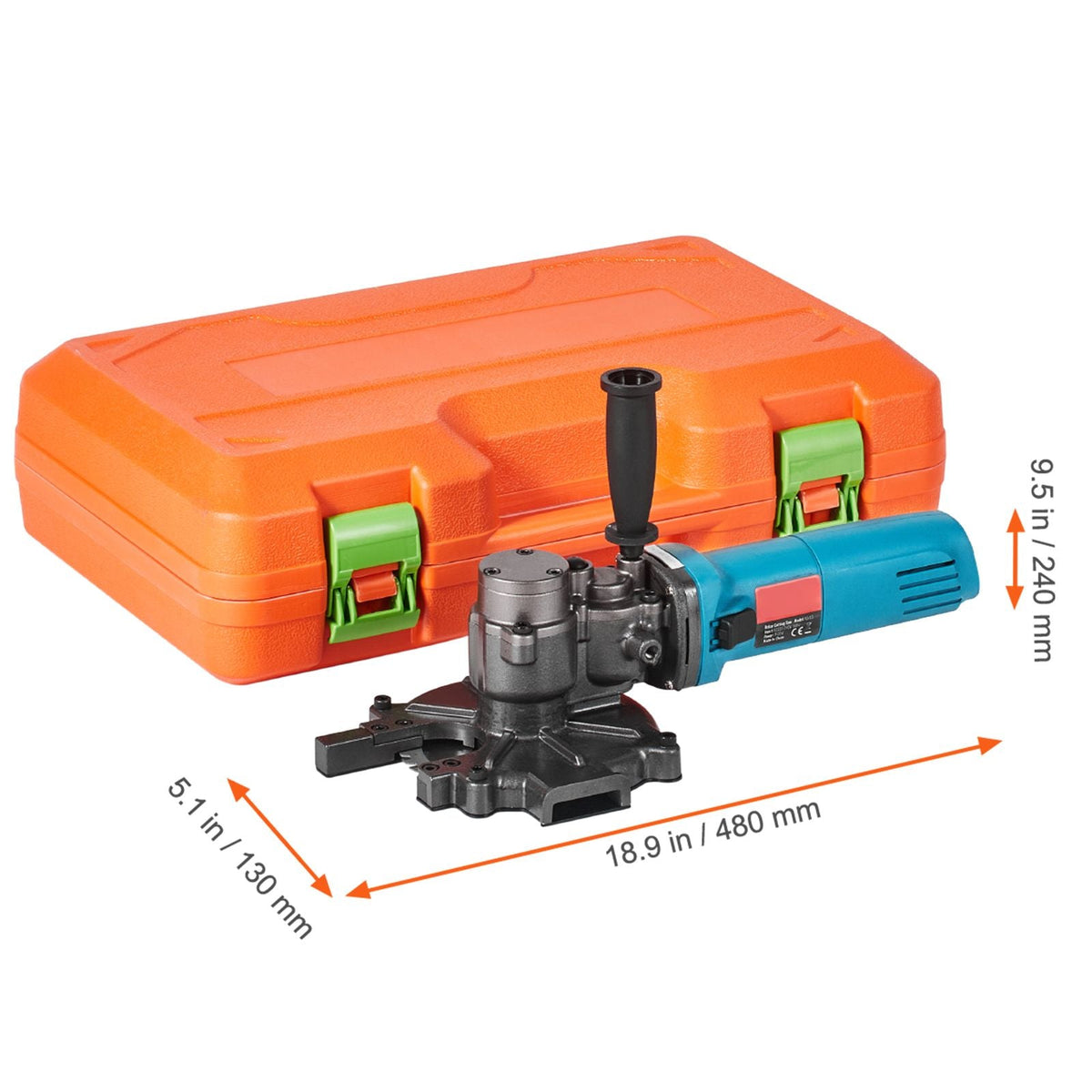 Electric Rebar Cutter, 1100W Portable Rebar Cutter, Cutting up to 3/2 inch (4-40mm) Rebar, High Power Steel Concrete Rebar Cutter with Auxiliary Small Handle Tool Case, RD-10