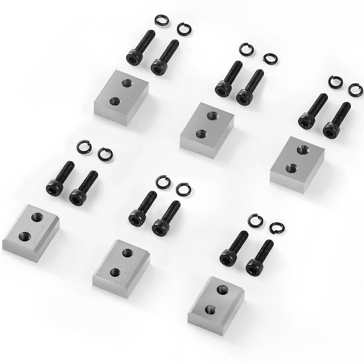 Electric Rebar Cutter Blade, 6 PCS 16mm(5/8 Inch) Cutting Diameter, HRC58-60 Hard Hydraulic Rebar Blade Replacement Jaw Blades with 12 Hexagon Screw and 12 Spring Washer, for Model RC-16