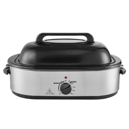 Electric Roaster Oven, 18 QT Turkey Roaster Oven with Self-Basting Lid, 1450W Roaster Oven with Defrost & Warm Function, Adjustable Temperature, Removable Pan & Rack, Fits Turkeys Up to 22LBS