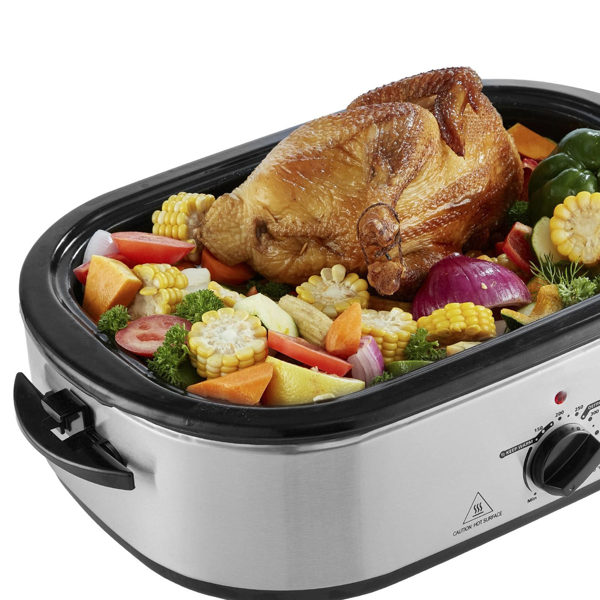 Electric Roaster Oven, 18 QT Turkey Roaster Oven with Self-Basting Lid, 1450W Roaster Oven with Defrost & Warm Function, Adjustable Temperature, Removable Pan & Rack, Fits Turkeys Up to 22LBS