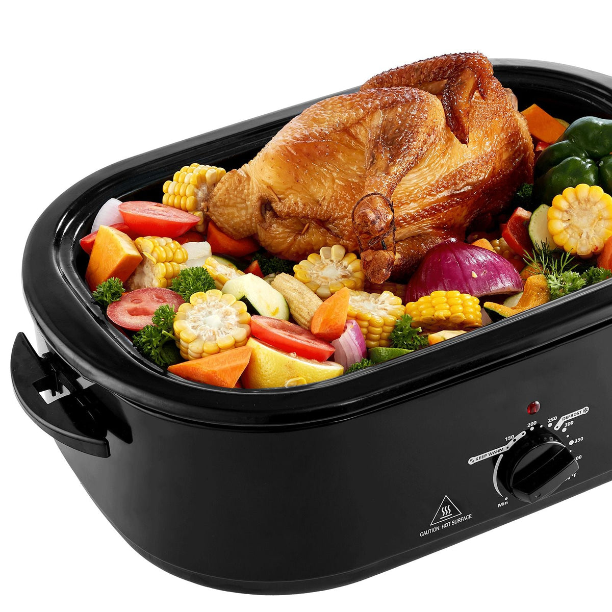 Electric Roaster Oven, 20 QT Turkey Roaster Oven with Self-Basting Lid, 1450W Roaster Oven with Defrost & Warm Function, Adjustable Temperature, Removable Pan & Rack, Fits Turkeys Up to 24LBS