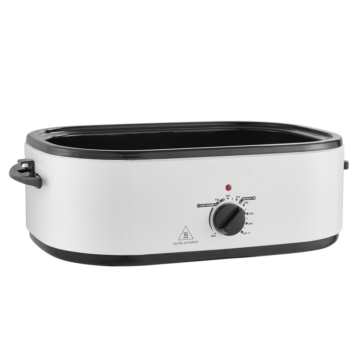 Electric Roaster Oven, 22 QT Turkey Roaster Oven with Self-Basting Lid, 1450W Roaster Oven with Defrost & Warm Function, Adjustable Temp, Removable Pan & Rack, Fits Turkeys Up to 26LBS, White