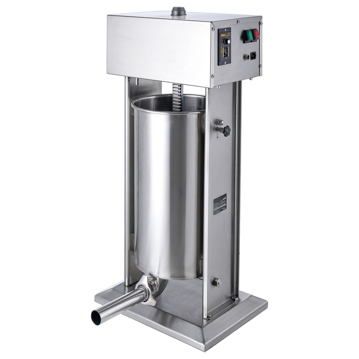 Electric Sausage Stuffer, 25 L / 55 LBS Vertical Meat Stuffer, 400W Motor, Stepless Speed Control and Foot Pedal, Made of Food-grade 304 Stainless Steel, 5 Stuffing Tubes for Home, Commercial