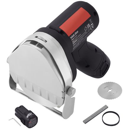 Electric Shawarma Knife, 80W Cordless Battery Professional Turkish Knife, Commercial Stainless Steel Gyro Cutter, Doner Kebab Meat Slicer with 2 Blades, Φ4"/100mm, 0-8mm Adjustable Thickness