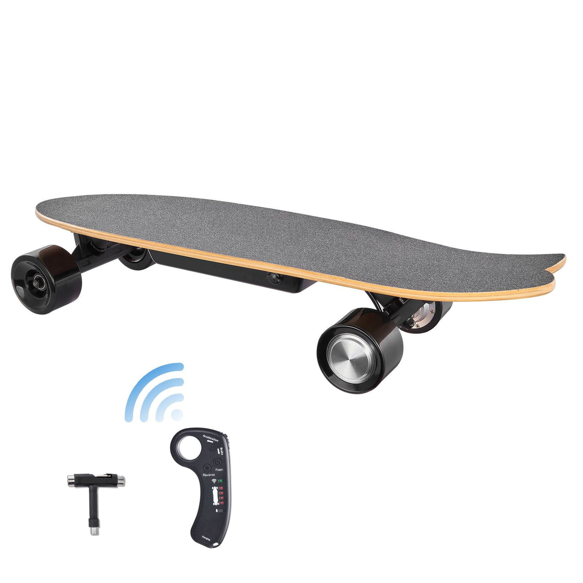 Electric Skateboard with Remote, 13.7 Mph Top Speed & 7.5 Miles Max Range Skateboard Longboard, 3 Speeds Adjustment Skateboards, Easy Carry Handle Design, Suitable for Adults & Teens Beginners