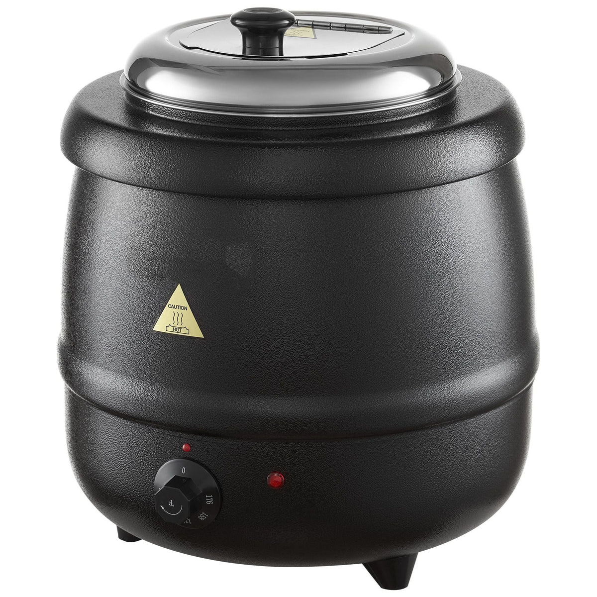 Electric Soup Warmer, 10QT Commercial Soup Kettle with 304 Stainless Steel Detachable Insert Pot, 95~176 Fahrenheit Adjustable Temperature, Soup Station for Restaurant and Big Family, Black