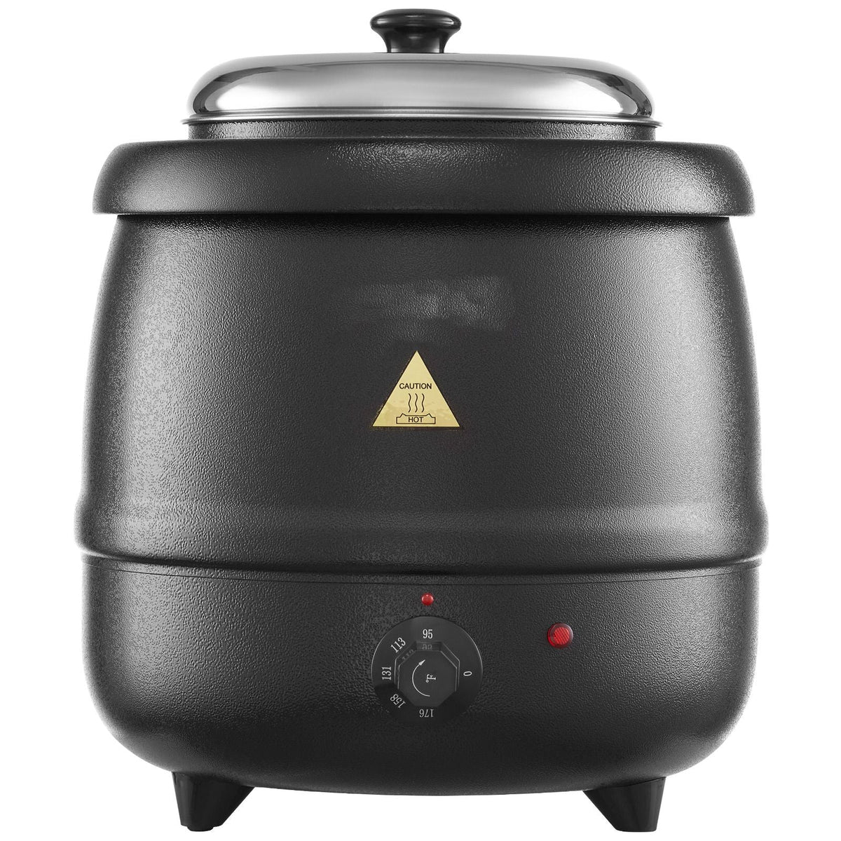 Electric Soup Warmer, 10QT Commercial Soup Kettle with 304 Stainless Steel Detachable Insert Pot, 95~176 Fahrenheit Adjustable Temperature, Soup Station for Restaurant and Big Family, Black