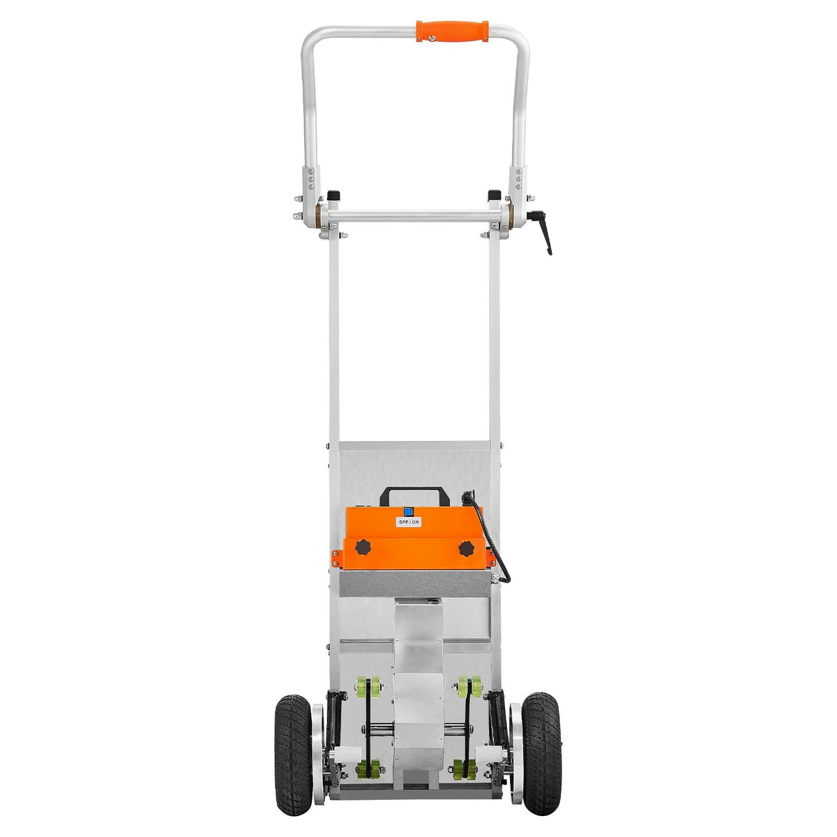 Electric Stair Climbing Dolly, 440lbs Capacity Electric Stair Climbing Hand Trucks with 157.5in Rope & Folding Handle, Heavy Duty Stair Climber for Warehouse Logistics, Moving Furniture(Silver)