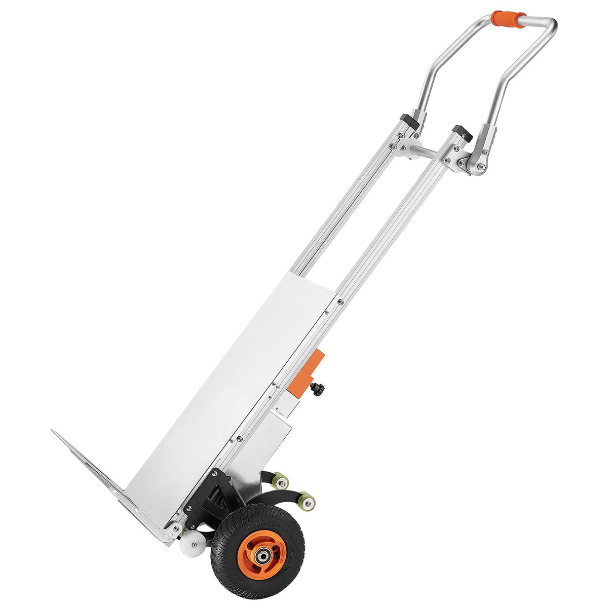 Electric Stair Climbing Dolly, 440lbs Capacity Electric Stair Climbing Hand Trucks with 157.5in Rope & Folding Handle, Heavy Duty Stair Climber for Warehouse Logistics, Moving Furniture(Silver)
