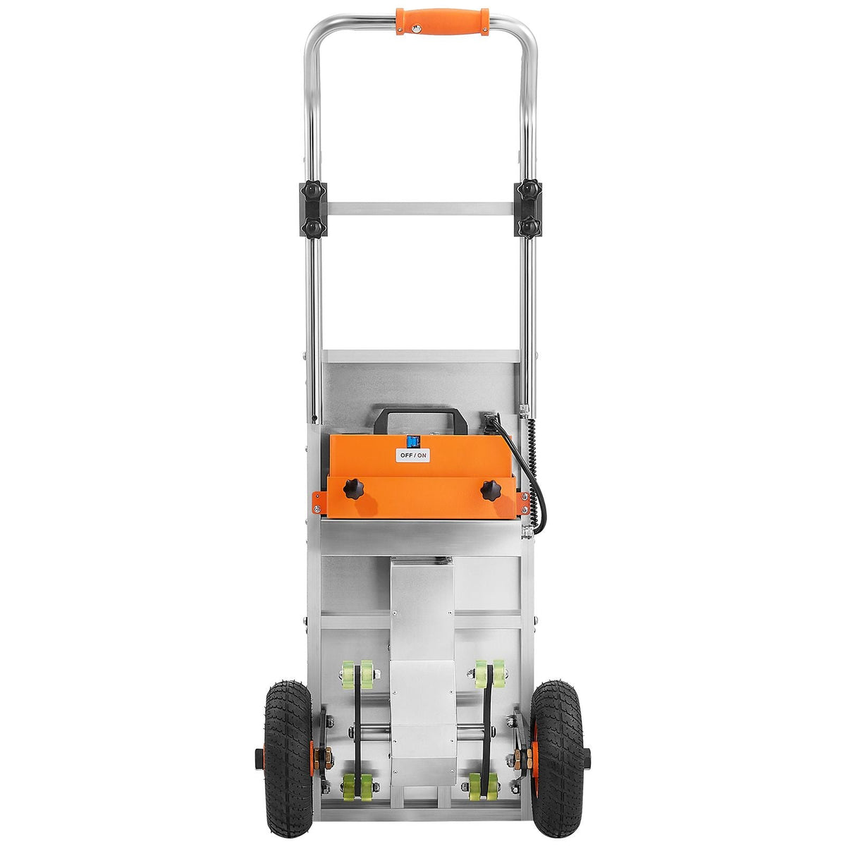 Electric Stair Climbing Dolly, 440lbs Electric Stair Climbing Hand Trucks with 157.5in Rope & Extendable Handle, Heavy Duty Stair Climber for Warehouse Logistics, Moving Furniture(Silver)