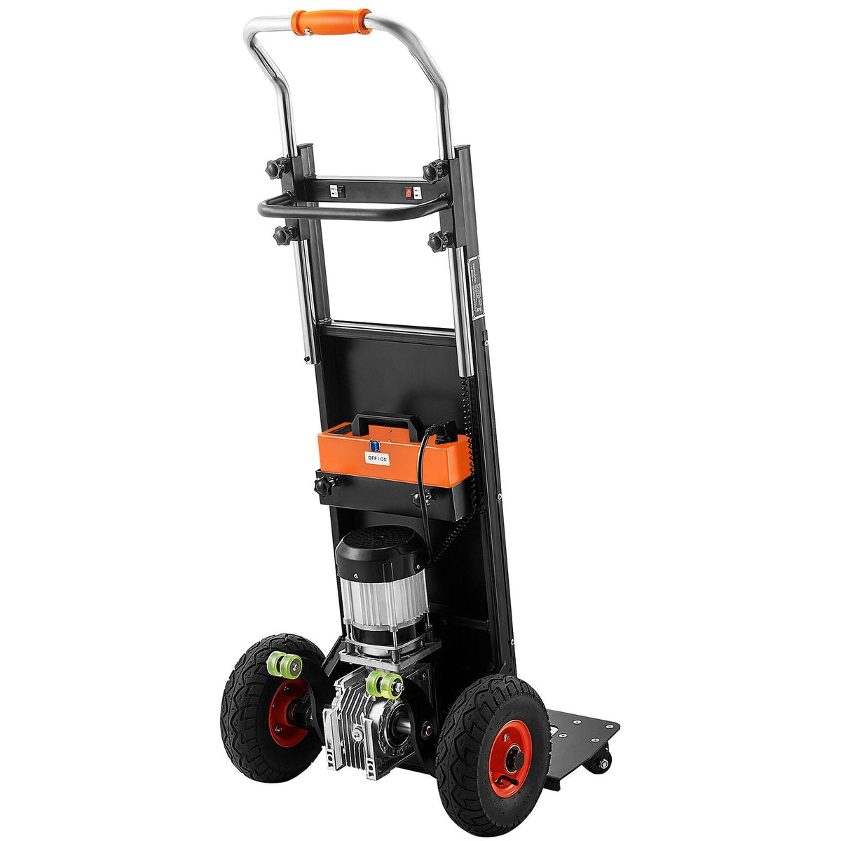 Electric Stair Climbing Dolly, 880lbs Electric Stair Climbing Hand Trucks with 157.5in Rope & Extendable Handle, Heavy Duty Stair Climber for Warehouse Logistics, Moving Furniture(Black)