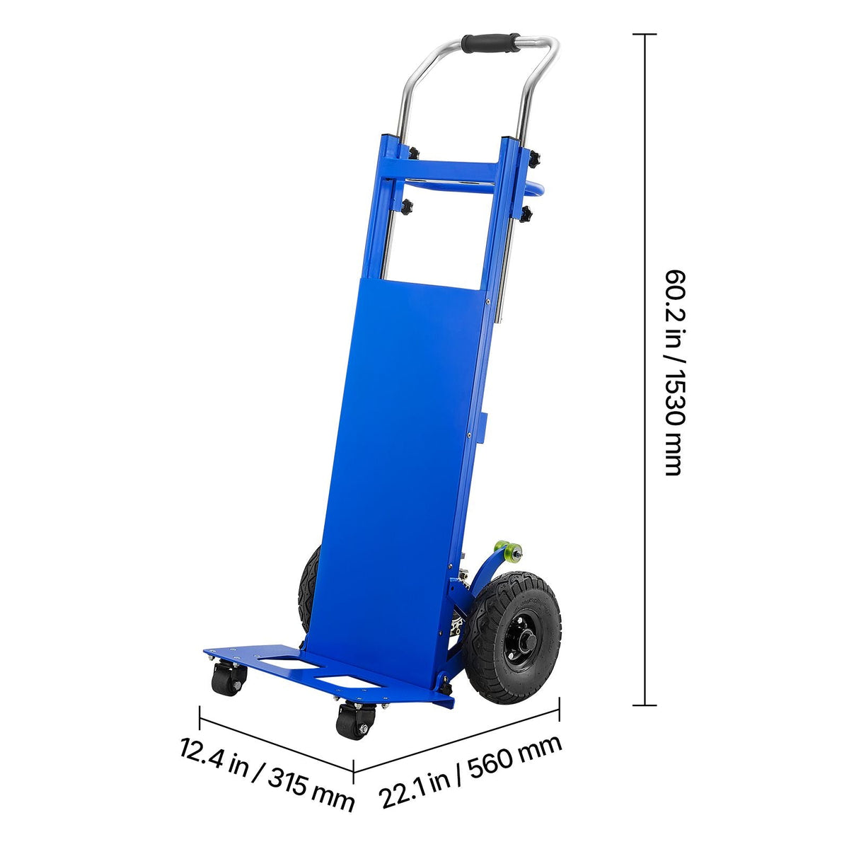 Electric Stair Climbing Dolly, 880lbs Electric Stair Climbing Hand Trucks with 157.5in Rope & Extendable Handle, Heavy Duty Stair Climber for Warehouse Logistics, Moving Furniture(Blue)