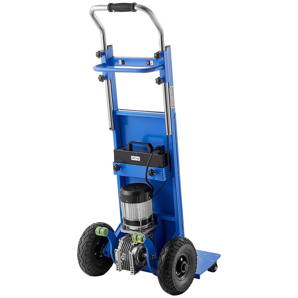 Electric Stair Climbing Dolly, 880lbs Electric Stair Climbing Hand Trucks with 157.5in Rope & Extendable Handle, Heavy Duty Stair Climber for Warehouse Logistics, Moving Furniture(Blue)