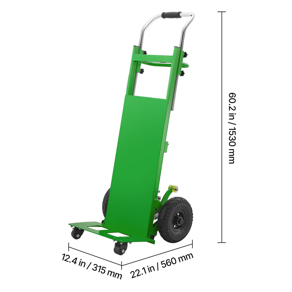 Electric Stair Climbing Dolly, 880lbs Electric Stair Climbing Hand Trucks with 157.5in Rope & Extendable Handle, Heavy Duty Stair Climber for Warehouse Logistics, Moving Furniture(Green)