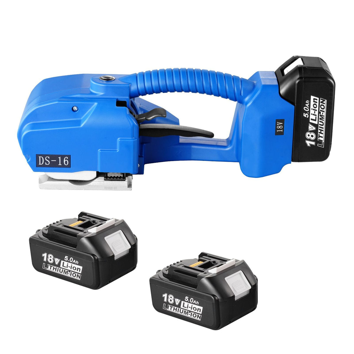 Electric Strapping Machine, for 0.35"-0.63" PP PET Straps, Portable Electric Banding Tool with Digital Display, 2 x 5000mAh Battery Powered Automatic Strapping Tool for Packaging Box Pallet