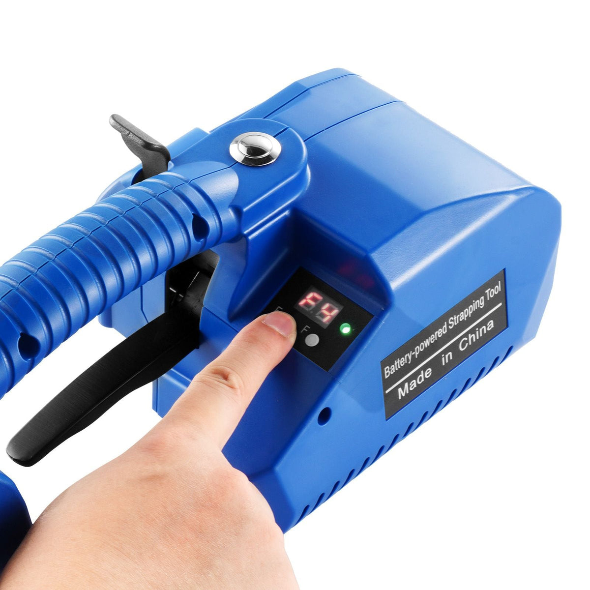 Electric Strapping Machine, for 0.35"-0.63" PP PET Straps, Portable Electric Banding Tool with Digital Display, 2 x 5000mAh Battery Powered Automatic Strapping Tool for Packaging Box Pallet