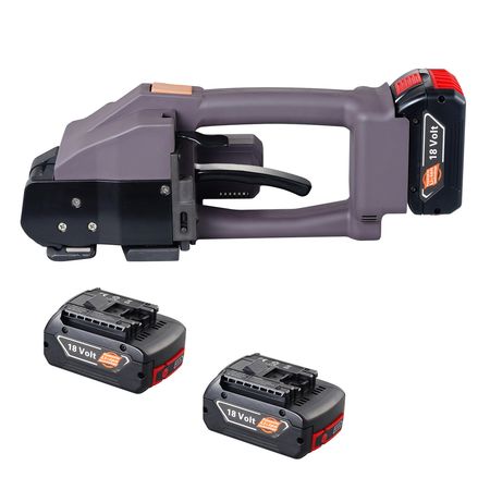 Electric Strapping Machine, for 0.39"-0.75" PP PET Straps, Portable Electric Banding Tool with Digital Display, 2 x 4000mAh Battery Powered Automatic Strapping Tool for Packaging Box Pallet