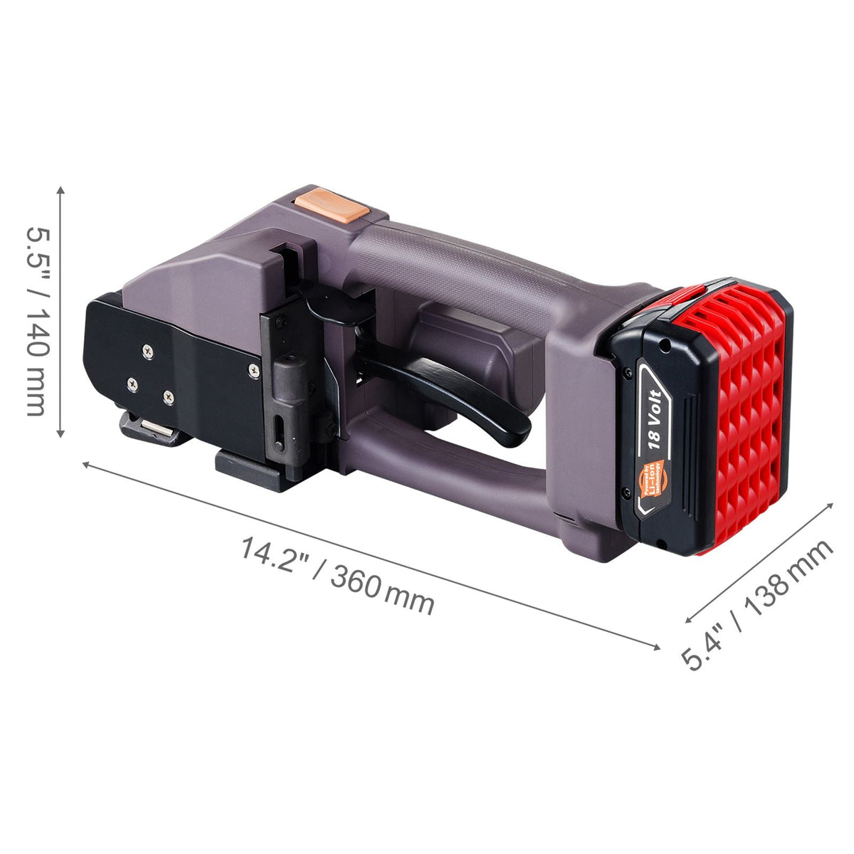 Electric Strapping Machine, for 0.39"-0.75" PP PET Straps, Portable Electric Banding Tool with Digital Display, 2 x 4000mAh Battery Powered Automatic Strapping Tool for Packaging Box Pallet