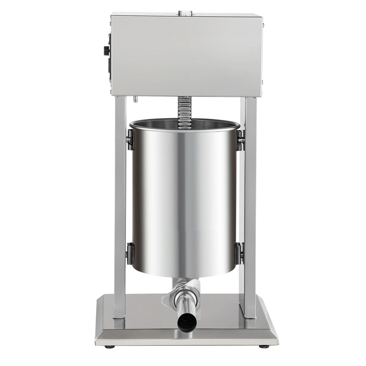 Electric Stuffer, 10L Large Capacity, 200W Vertical Sausage Stuffer with Speed Stepless, 304 Stainless Steel Sausage Machine with 4 Stuffing Tubes, Foot Pedal for Household or Commercial Use