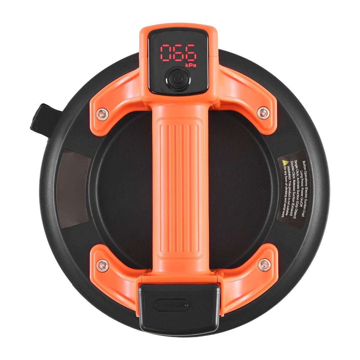 Electric Suction Cup, 8-Inch Vacuum Glass Lifter with Digital Display for Suction Power & Battery Level, 440 lbs Max Lifting Capacity Tile Suction Cup Tool for Lifting Tile, Granite (1-Pack)