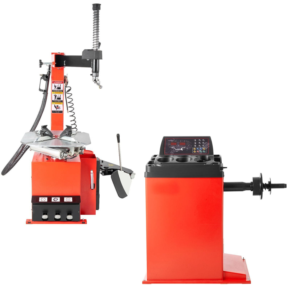 Electric Tire Changer, 18" Spindle, Durable Tire Changer Tire Balancer with 1.5 HP Motor, Accurate Tire Changer Tire Balancer with Auto Calibration Mode, FIt for Sedans/SUVs/Pickup Trucks