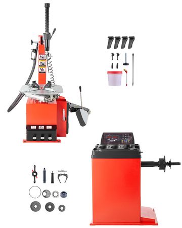 Electric Tire Changer, 18" Spindle, Durable Tire Changer Tire Balancer with 1.5 HP Motor, Accurate Tire Changer Tire Balancer with Auto Calibration Mode, FIt for Sedans/SUVs/Pickup Trucks